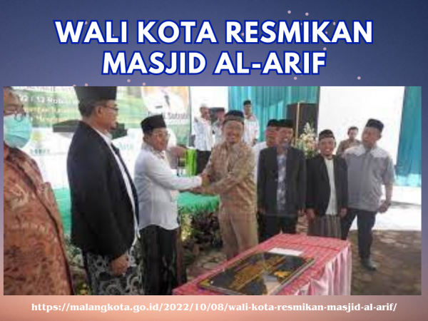 Wali Kota Resmikan Masjid Al-Arif